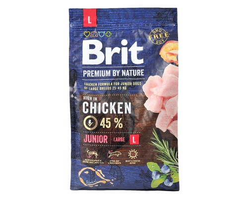 Сухий корм для собак Brit Premium Dog Junior L 3 кг (8595602526420)
