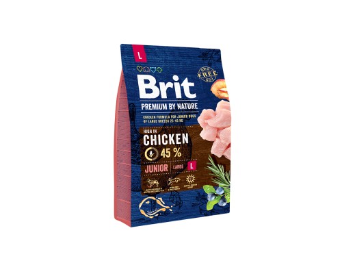 Сухий корм для собак Brit Premium Dog Junior L 3 кг (8595602526420)