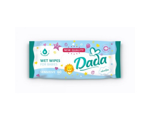 Дитячі вологі серветки Dada без запаху 60 шт (4820174980368)