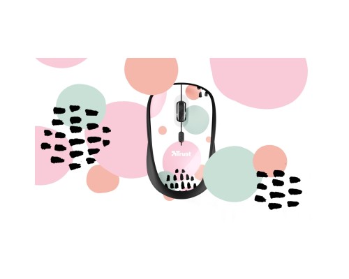 Мишка Trust YVI Wireless Pink Circles (24441)