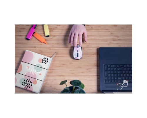 Мишка Trust YVI Wireless Pink Circles (24441)