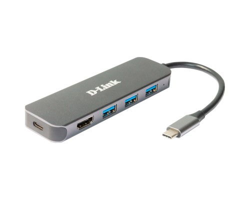 Концентратор D-Link USB-C 3xUSB3.0, 1xUSB-C, 1xHDMI (DUB-2333)