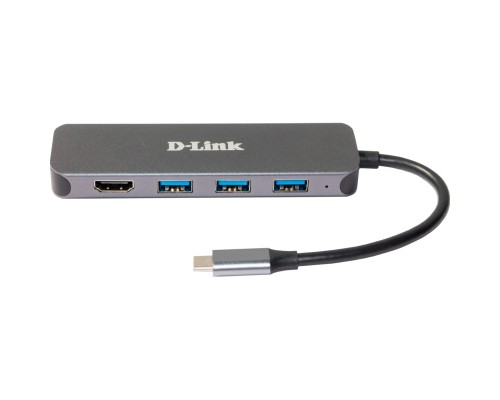 Концентратор D-Link USB-C 3xUSB3.0, 1xUSB-C, 1xHDMI (DUB-2333)