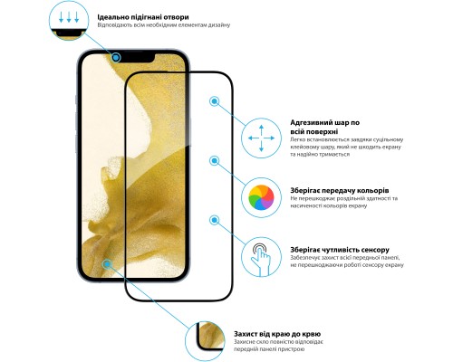 Скло захисне Global Full Glue Apple iPhone 14 Plus (1283126541858)