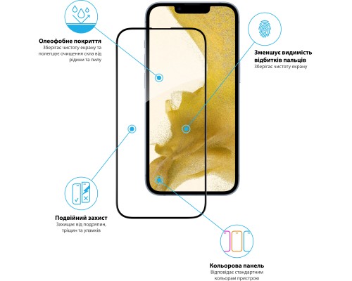 Скло захисне Global Full Glue Apple iPhone 14 Plus (1283126541858)