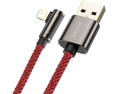 Дата кабель USB 2.0 AM to Lightning 1.0m CACS 2.4A 90 Legend Series Elbow Red Baseus (CACS000009)
