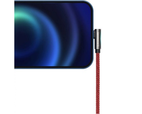Дата кабель USB 2.0 AM to Lightning 1.0m CACS 2.4A 90 Legend Series Elbow Red Baseus (CACS000009)