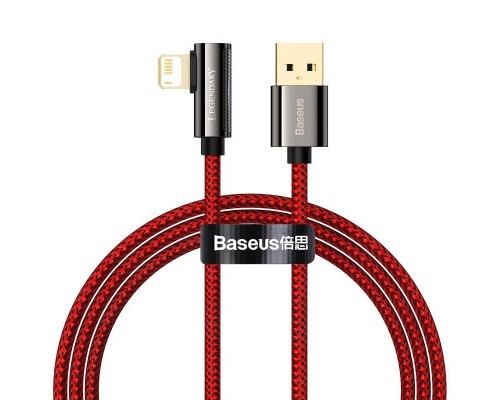 Дата кабель USB 2.0 AM to Lightning 1.0m CACS 2.4A 90 Legend Series Elbow Red Baseus (CACS000009)