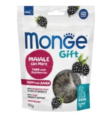 Ласощі для собак Monge Gift Dog Puppy and Junior Growth support свинина з ожиною 150 г (8009470085724)