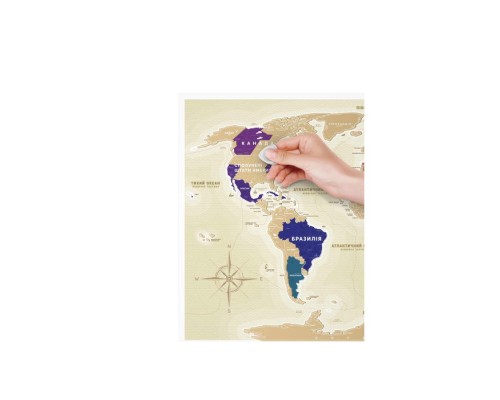 Скретч карта 1DEA.me Travel Map Gold World українська (13001)