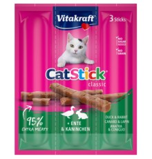 Ласощі для котів Vitakraft м'ясні палички качка та кролик 3х6г (4008239241900)