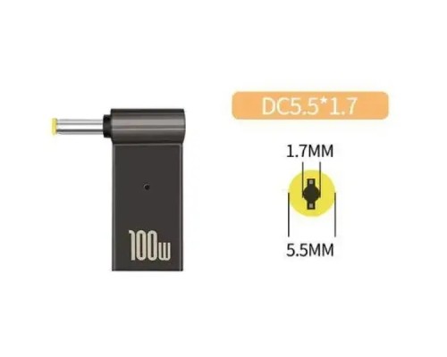 Адаптер PD 100W USB Type-C Female to DC Male Jack 5.5x1.7 mm ACER, PACKARD BELL ST-Lab (PD100W-5.5x1.7mm) 