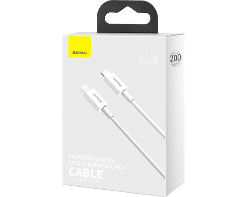 Дата кабель USB-C to Lightning 1.0m 20W Superior Series White Baseus (CATLYS-A02)