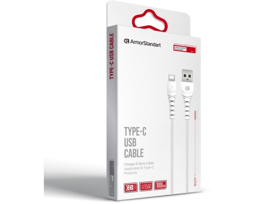 Дата кабель USB 2.0 AM to Type-C 1.0m AR16 3A white Armorstandart (ARM59533) Дата кабель USB 2.0 AM to Type-C 1.0m AR16 3A white Armorstandart (ARM59533)