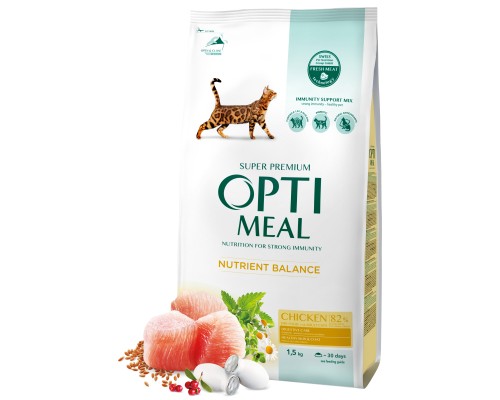 Сухий корм для кішок Optimeal курка 1.5 кг (4820215369671)