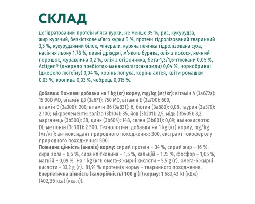 Сухий корм для кішок Optimeal курка 1.5 кг (4820215369671)