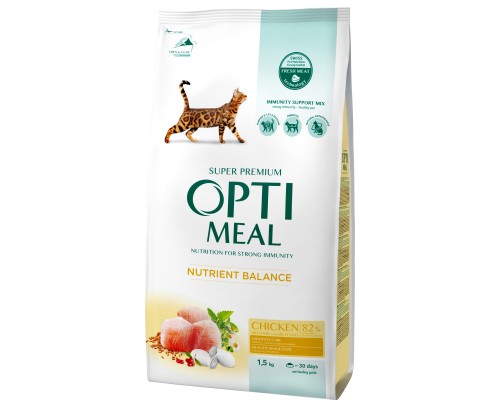 Сухий корм для кішок Optimeal курка 1.5 кг (4820215369671)