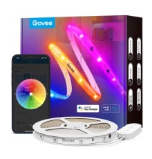Світлодіодна стрічка Govee RGBIC Basic Wi-Fi + Bluetooth LED Strip Light With Protective Coating 5м Білий (H619A3D1)