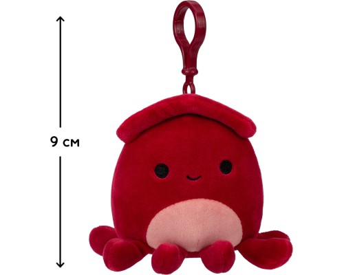 М'яка іграшка Squishmallows на кліпсі – Кальмар Альтман 9 см (SQCP00146)