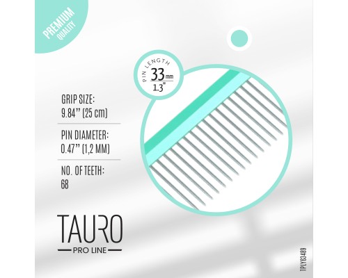 Гребінець для тварин Tauro Pro Line Ultra light line 24.5 см mint (TPLY63489) Гребінець для тварин Tauro Pro Line Ultra light line 24.5 см mint (TPLY63489)