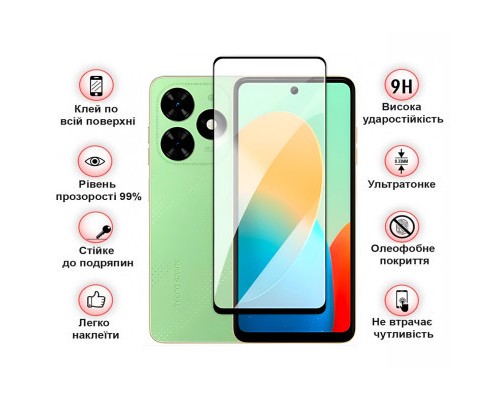 Скло захисне BeCover Tecno Spark Go 2024 (BG6) Black (710484)