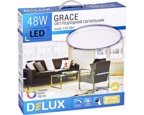 Світильник Delux LCS-004_Grace 48W 3000/6000K+пульт (90021360)