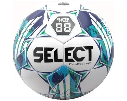 М'яч футбольний Select FB Campo PRO v23 біло-зелений Уні 5 (5703543312948)