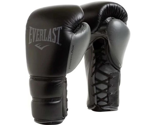 Боксерські рукавички Everlast Powerlock 2 Pro Lace 896910-70-314 чорний 14 oz (009283609122)