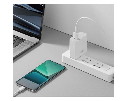 Зарядний пристрій XO L128 120W with cable Type-C white (XO-L128-WH)