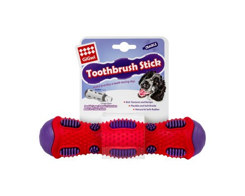 Іграшка для собак GiGwi Toothbrush Stick з ефектом тріску 21 см (2254)