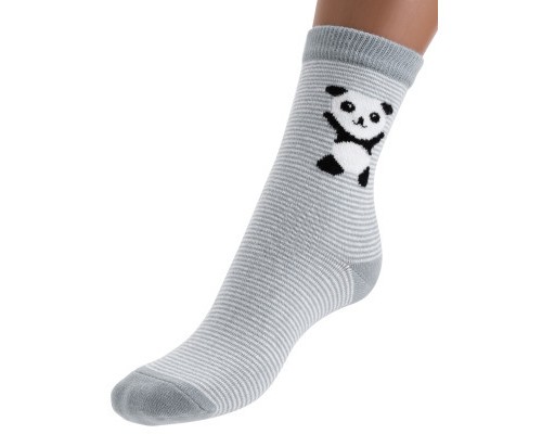 Шкарпетки дитячі Bibaby з пандами (68257-5-gray)