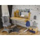 Парта з кріслом Mealux Timberdesk L (парта + крісло + тумба) (BD-690 L+ box BD 920-2 BL+Y-115 G)