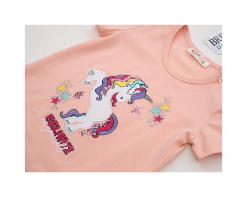 Набір дитячого одягу Breeze з єдинорогом (17143-104G-peach)