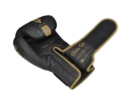 Боксерські рукавички RDX F6 Kara Matte Golden 16 унцій (BGR-F6MGL-16OZ)