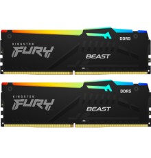 Модуль пам'яті для комп'ютера DDR5 16GB (2x8GB) 6000 MHz Beast RGB XMP Kingston Fury (ex.HyperX) (KF560C30BBAK2-16)