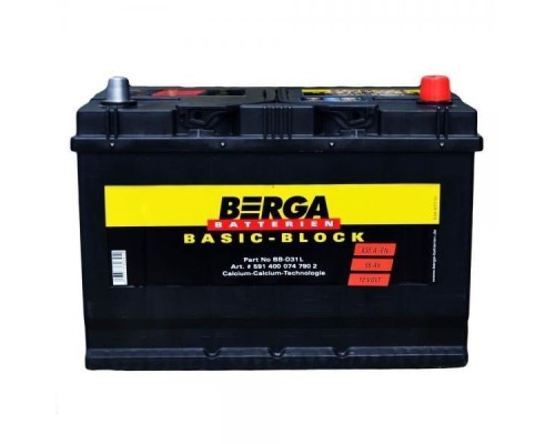 Акумулятор автомобільний Berga Basicblock 95Ah ASIA Ев (-/+) (830EN) (5954040837902)
