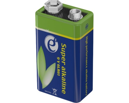 Батарейка EnerGenie Крона 6LR61 9V лужна 1шт (EG-BA-6LR61-01) 