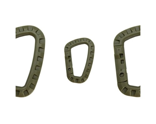 Карабін туристичний Tramp Набір 3 шт пластикових Green (UTRA-304-green)