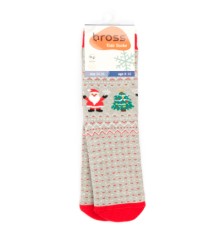 Шкарпетки дитячі Bross новорічні махрові (10436-6-8-gray)