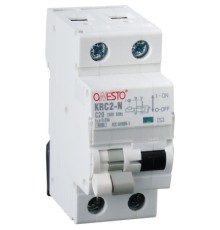 Диференціальний автоматичний вимикач ONESTO 1п+N, 25А, 30mA , тип AC, RCBO (KRC2-N)