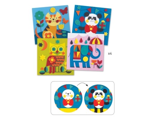 Набір для творчості Djeco Аплікація М'які істоти (DJ09863)