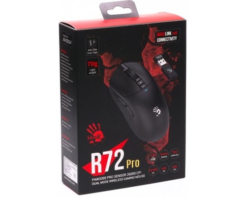 Мишка A4Tech Bloody R72 Pro Wireless/USB Black (4711421000871)