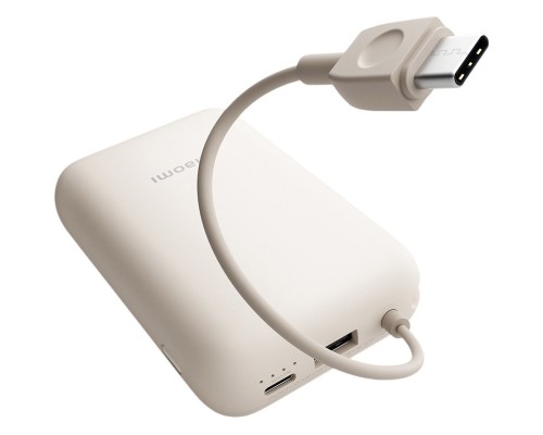 Батарея універсальна Xiaomi 10000mAh 22.5W, Integrated Cable, beige (BHR9072GL) 