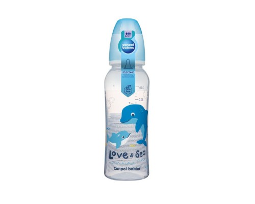 Пляшечка для годування Canpol babies PP LOVE&SEA 250 мл блакитна (59/400_blu)