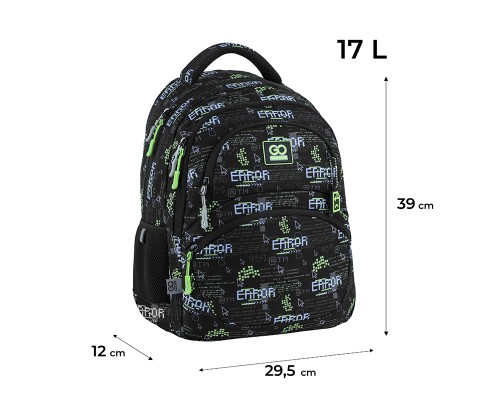 Рюкзак шкільний GoPack Education 175M-7 Error (GO25-175M-7)