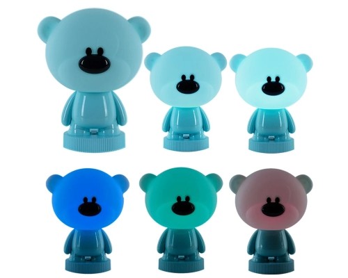 Нічник Kite Світильник LED з акумулятором Bear, блакитний (K24-490-2-3)