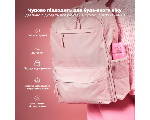 Пляшка для води ION8 OneTouch Vacuum Insulated 500 мл Rose Bloom (I8TS500ROSEB)
