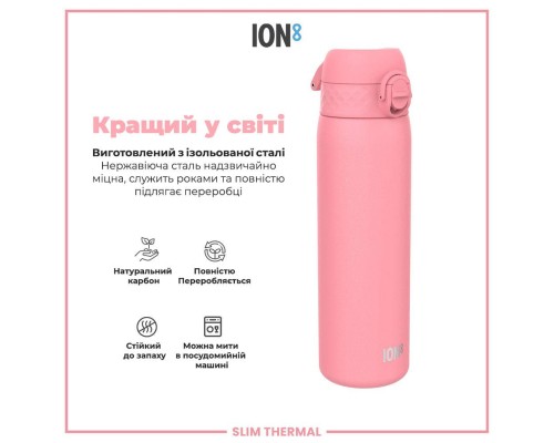 Пляшка для води ION8 OneTouch Vacuum Insulated 500 мл Rose Bloom (I8TS500ROSEB)