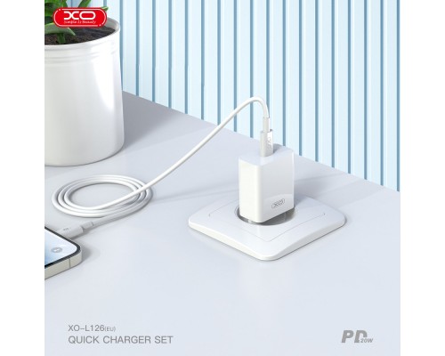 Зарядний пристрій XO L126 20W USB-C PD White (L126_White)