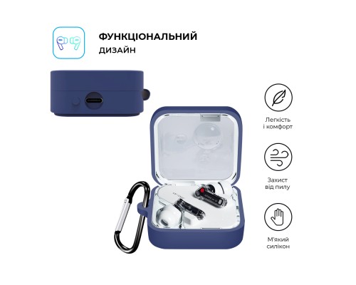 Чохол для навушників Armorstandart Hang Case для Nothing Ear (2) Navy Blue (ARM75399) Чохол для навушників Armorstandart Hang Case для Nothing Ear (2) Navy Blue (ARM75399)